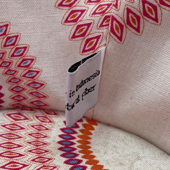 PUTU by J MacLear Natural Straw Bag Beach Tote Round Handle Green Trim Lined - Picture 11 of 11